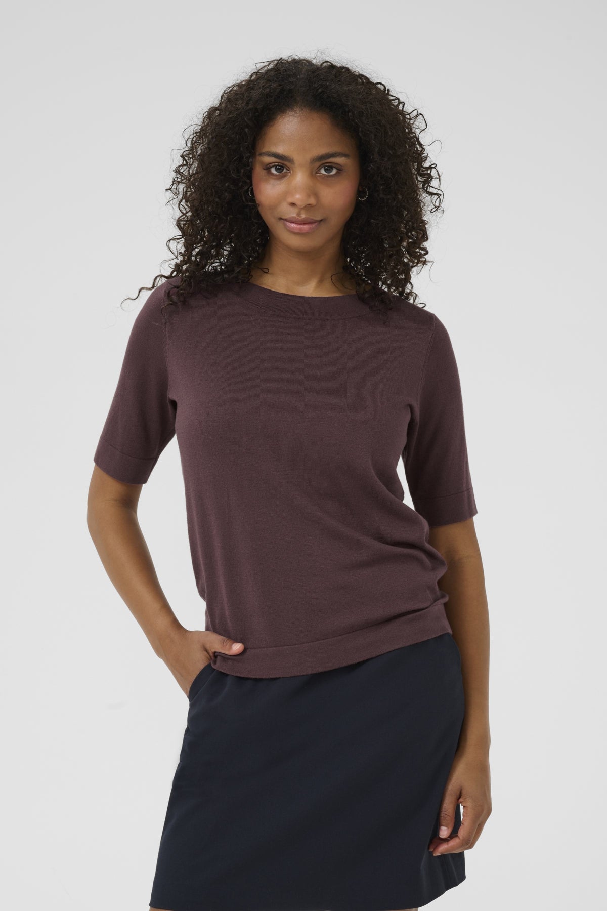 Kaffe Lizza boatneck Pullover fudge