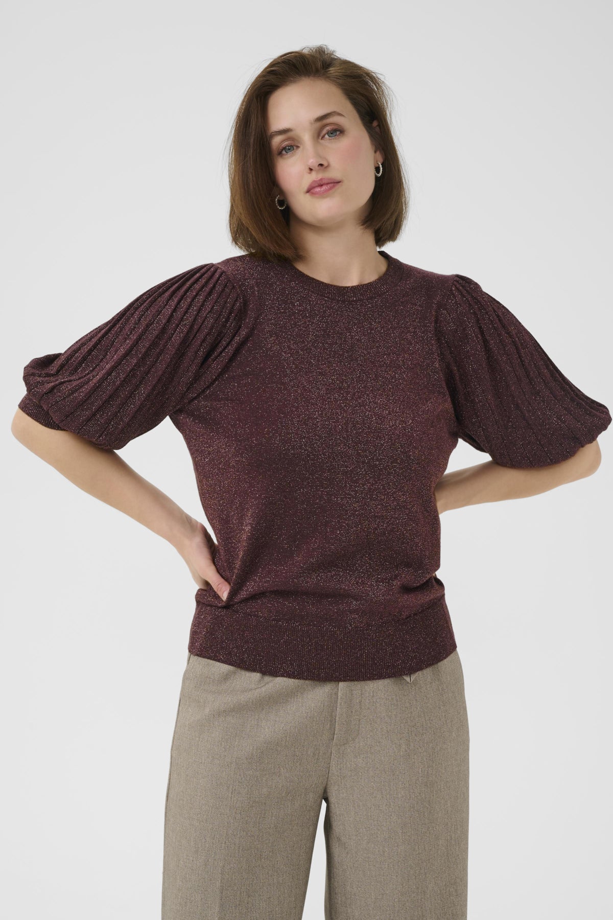 Kaffe Regina Pleat Pullover fudge