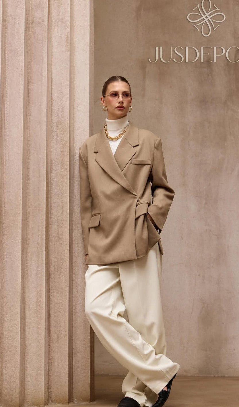 jusdepom oversized blazer beige 