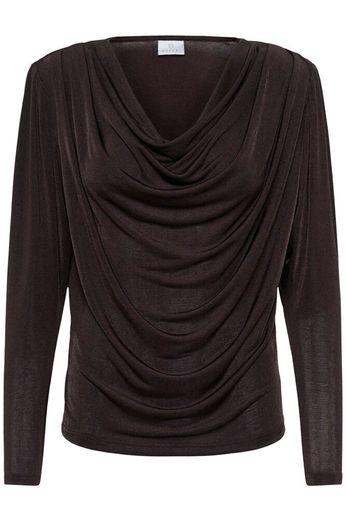 Kaffe Gina Jersey waterval top black coffee