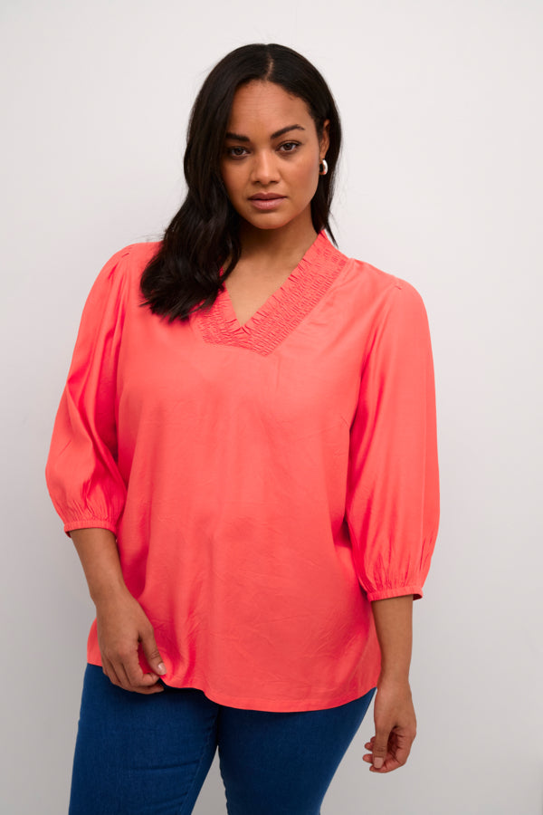 Kaffe curve dania Blouse  cayenne