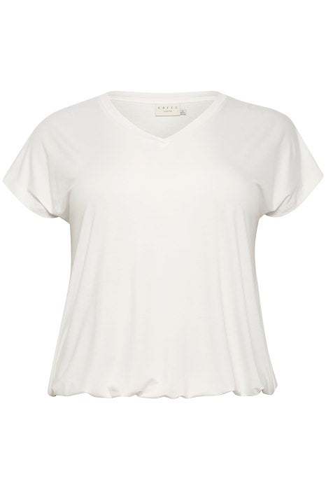 Kaffe curve jena V-neck T-Shirt chalk