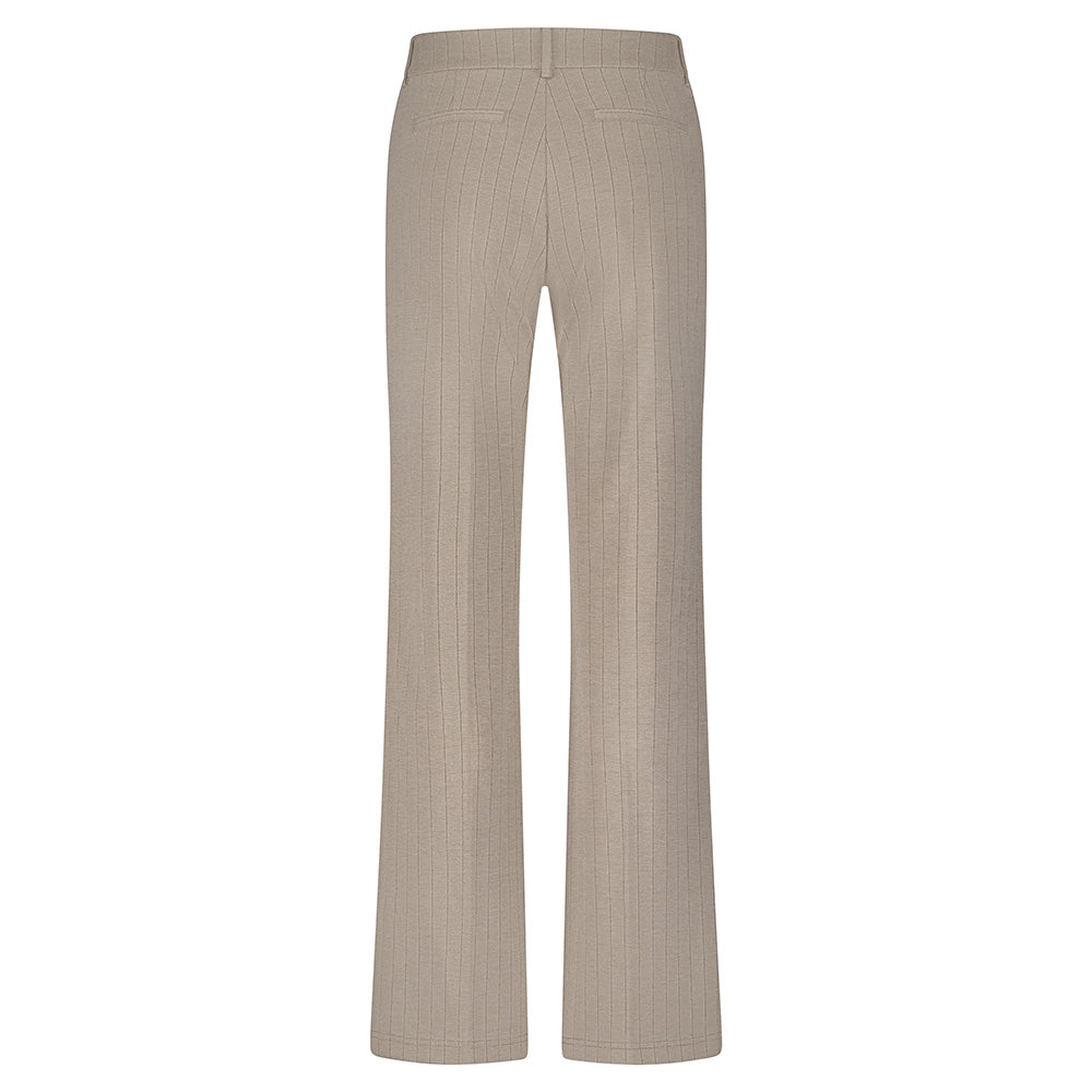 Red button Bibette punta pinstripe warm taupe SRB4624