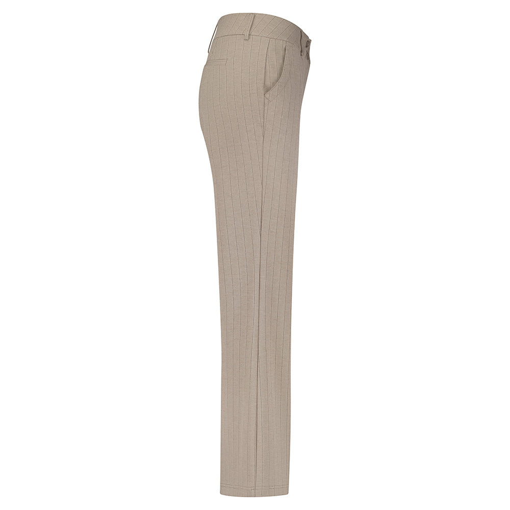 Red button Bibette punta pinstripe warm taupe SRB4624