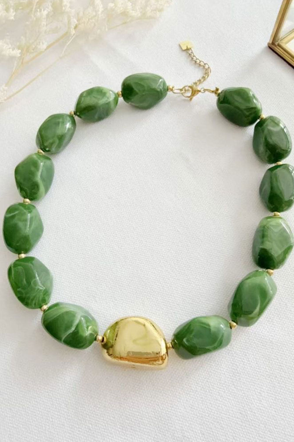 Dikke kralen ketting groen