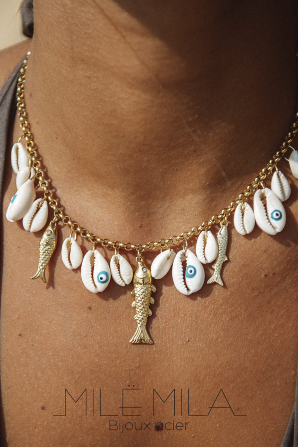 Mille mila ketting schelpjes/visjes