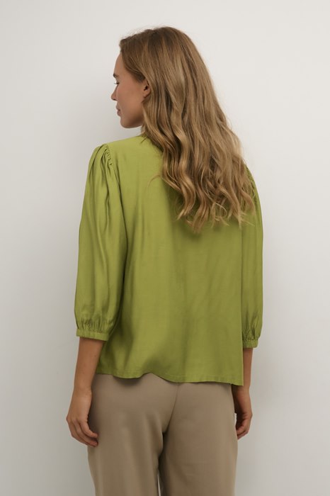 Kaffe Dahlia Smock blouse calla green