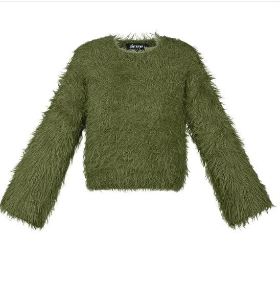 Gimme groen fluffy truitje