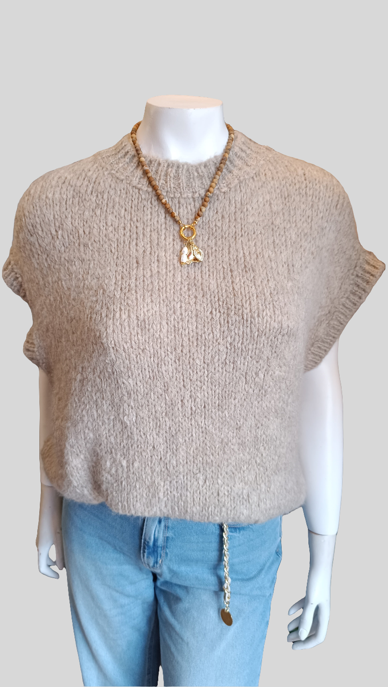 Donker beige spencer