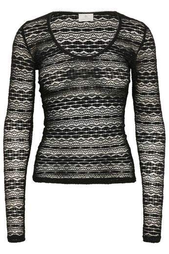 Kaffe Lorinda LS Lace T-Shirt