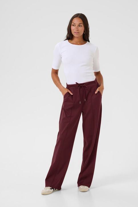 Kaffe Jenny straight pants windsor wine