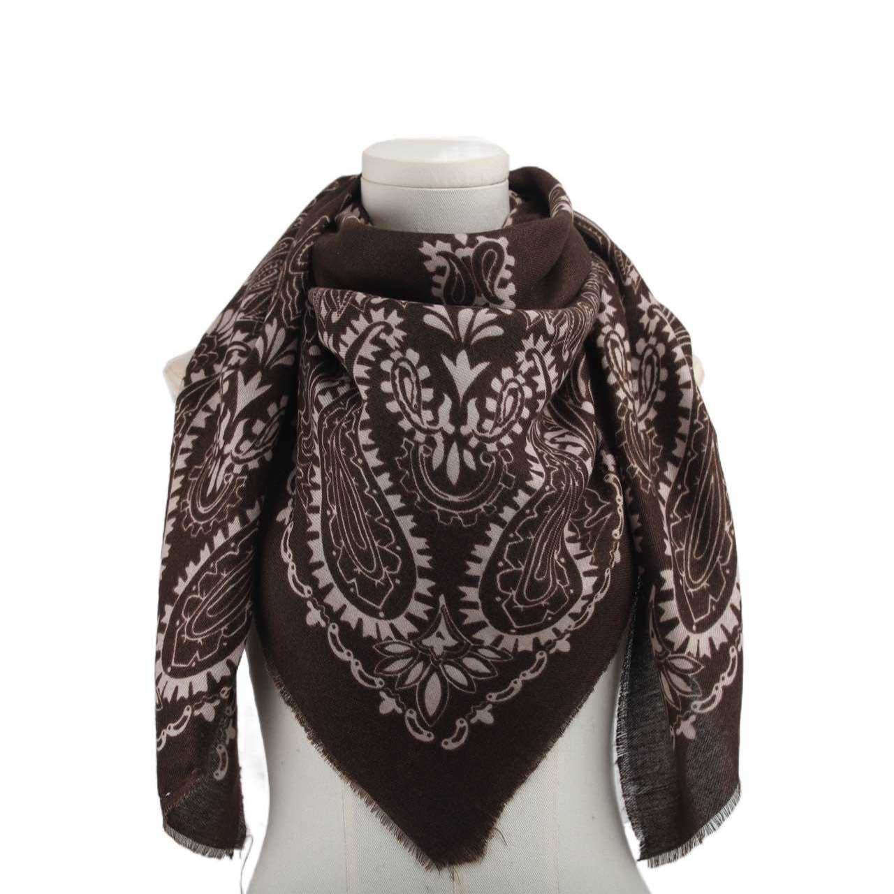 Sjaal bruin paisley