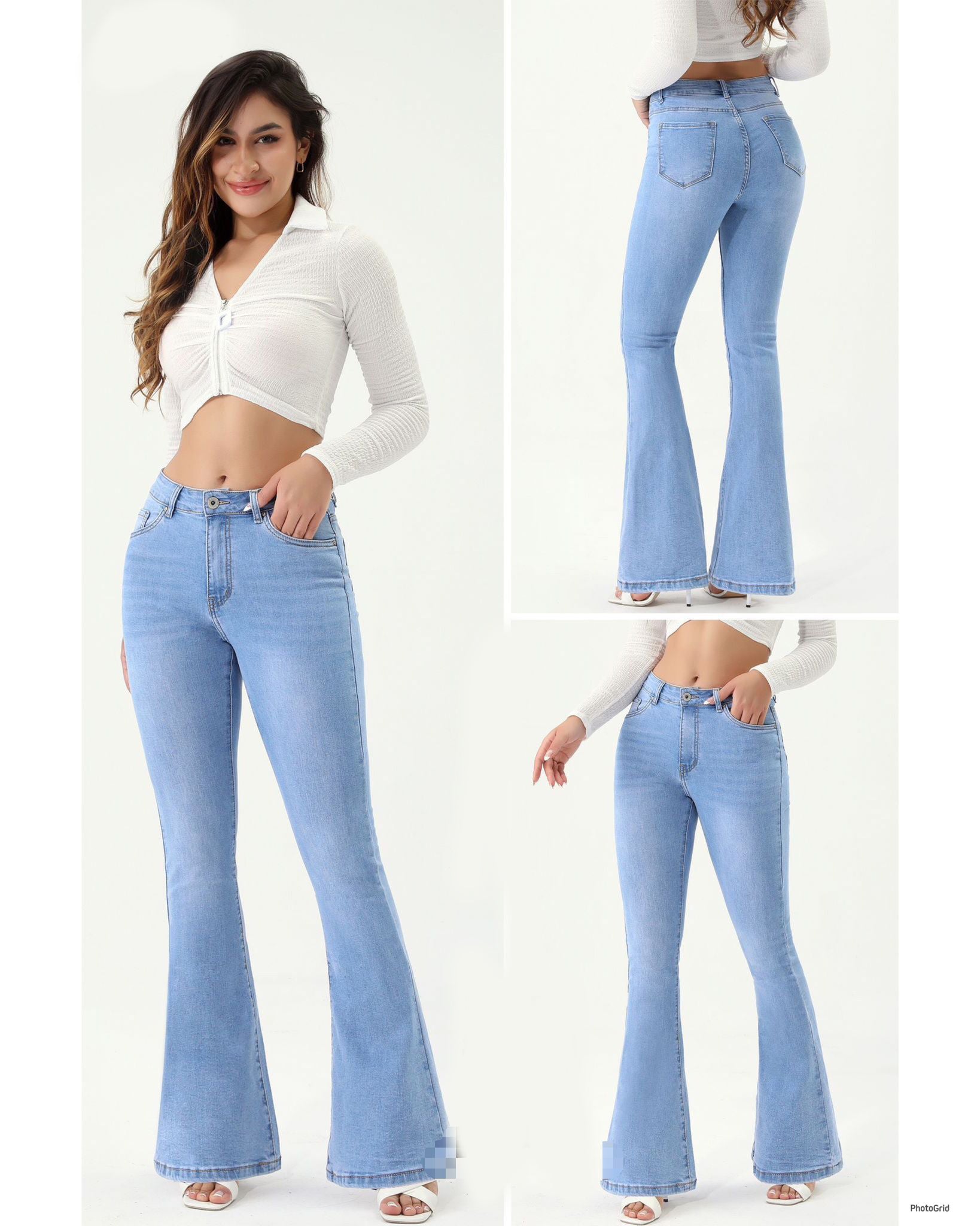Norfy flared jeans high waist