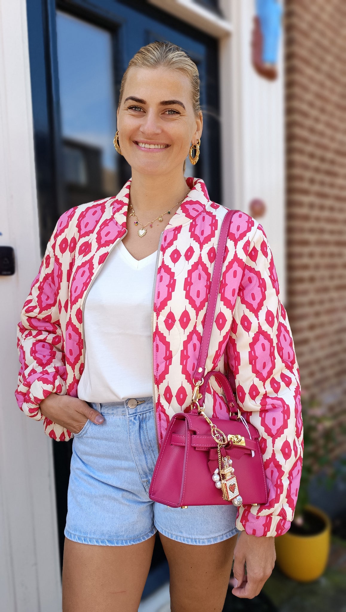 roze bomberjack