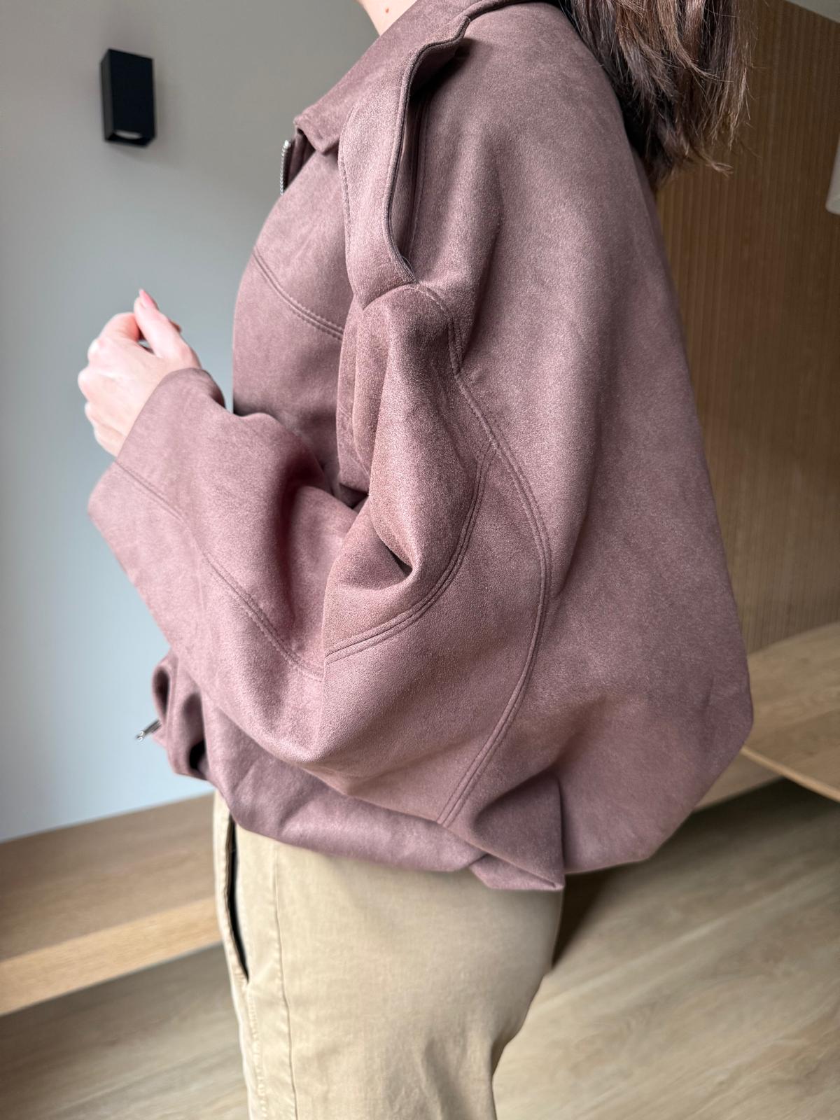 Donker bruin suede look jack