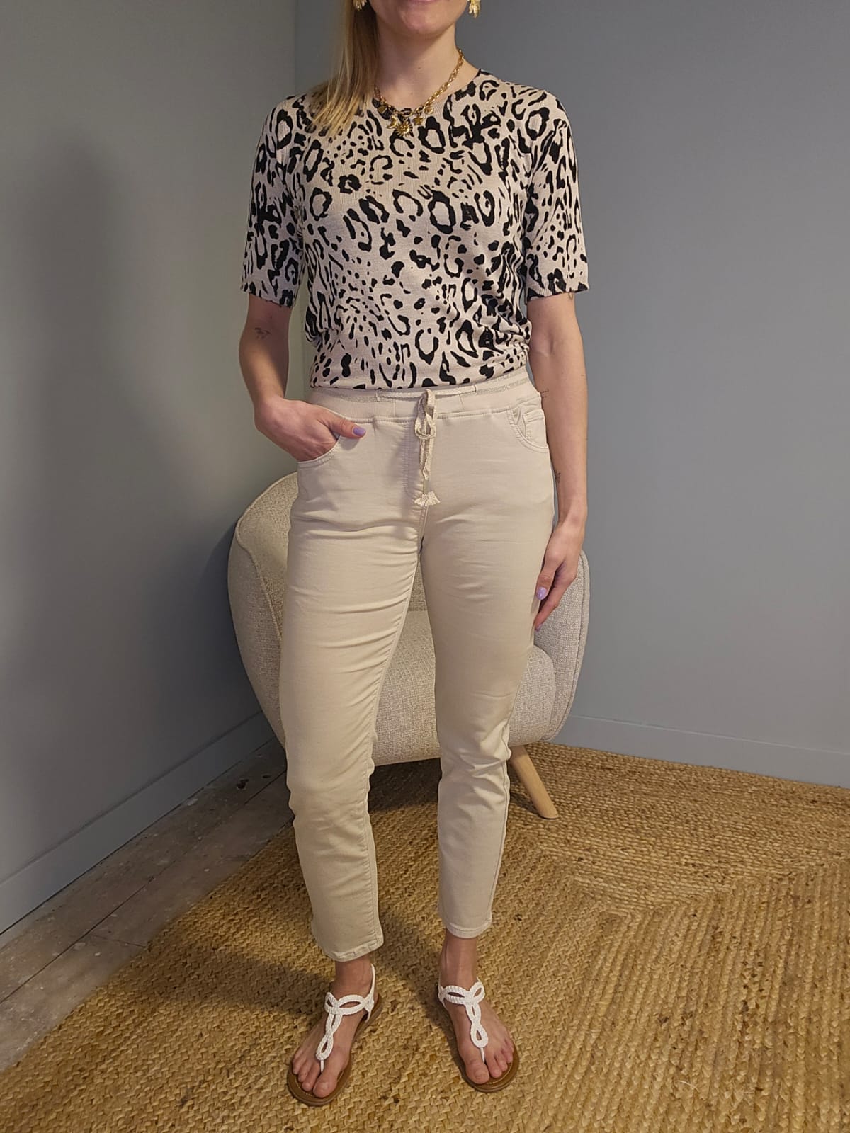 Zac & zoe jog jeans beige